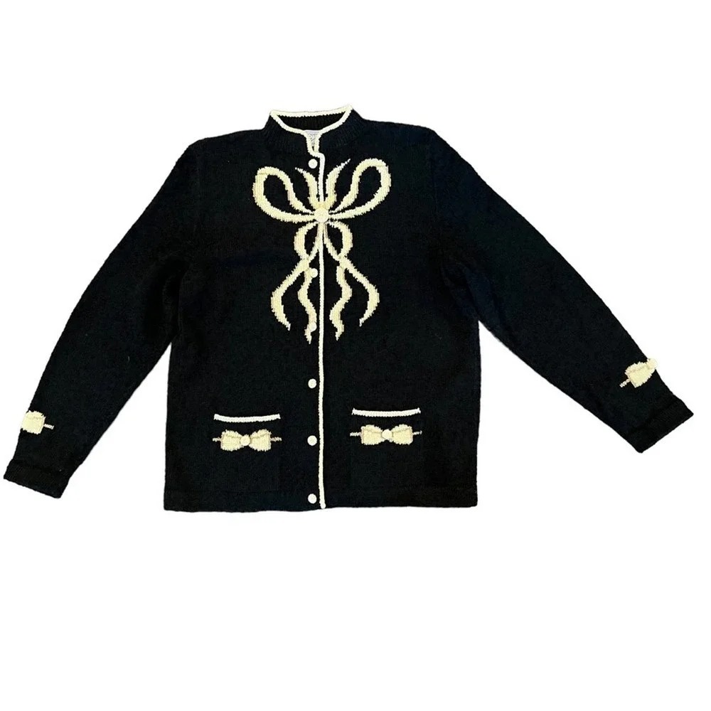 South Cotton Light, Black Knit Sweater - Picture 2 of 12